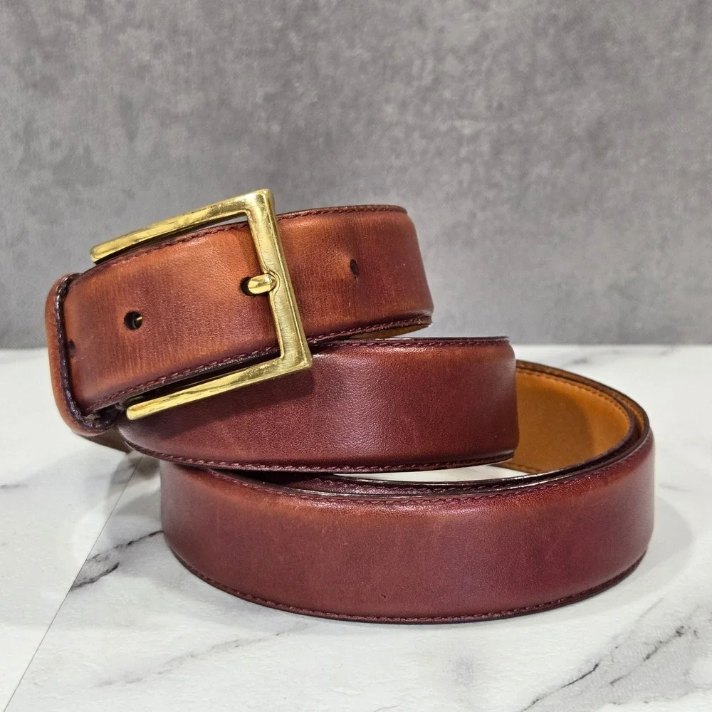 Arden Leather Co Harness Leather Belt Mens 48 Brown Classic Heritage Work
